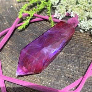 Handmade✨PLUM PERFECTION Crystal Pendant